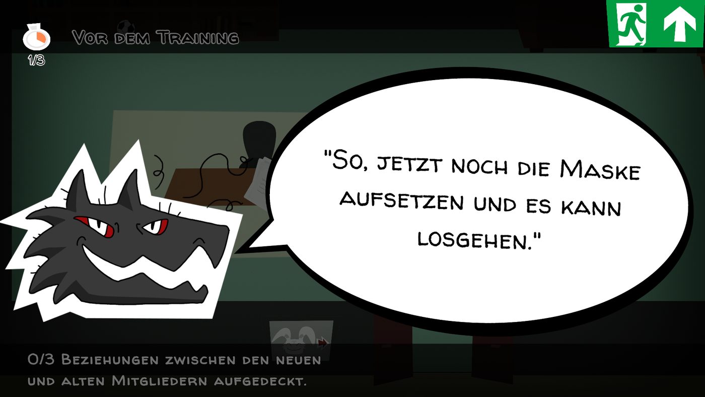 Der Wolf setzt die Maske auf