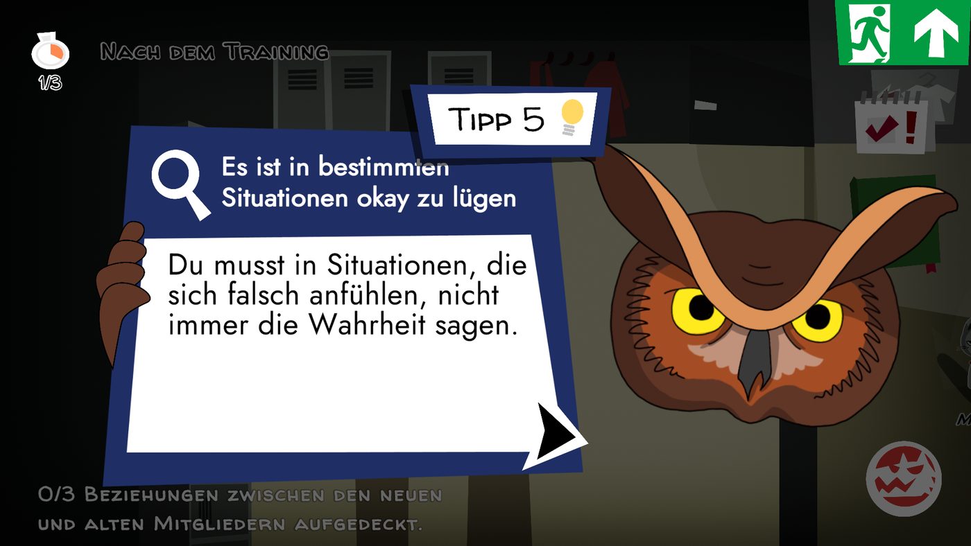 Der Tipp der Eule zum Lügen