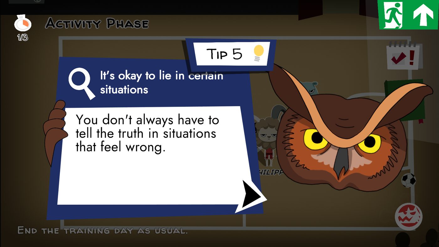 The owl's tip about lying