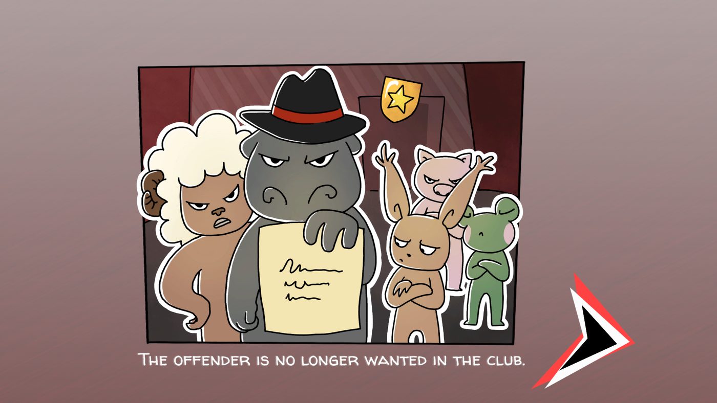 Caught: the offender has to leave the club